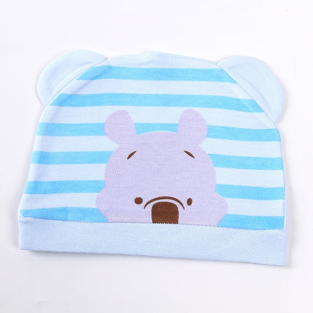 Gorro de una sola capa para recién nacidos de primavera y verano, gorro de confinamiento suave de dos orejas para bebés de 0 a 3 meses, gorro a prueba de viento para bebés