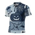 thumbnail image 3 of Mens Halloween Golf Polo Shirts, Classic Printed Cartoon Short Sleeve Polo Shirts Casual Streetwear, 3 of 4