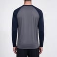 thumbnail image 3 of Rvwovn Men's Raglan Long Sleeve Tee, Crew Neck Casual Baseball Workout T-Shirt, Classic Color Block, 3 of 6