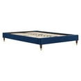 thumbnail image 2 of Harlow Full Performance Velvet Platform Bed Frame Navy, 2 of 5