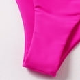 thumbnail image 5 of Women Swimwear Bikini Bottoms Summer Swim Bottom Solid Color Mid-Waist Swim Bottoms Stylish Beachwear, 5 of 5