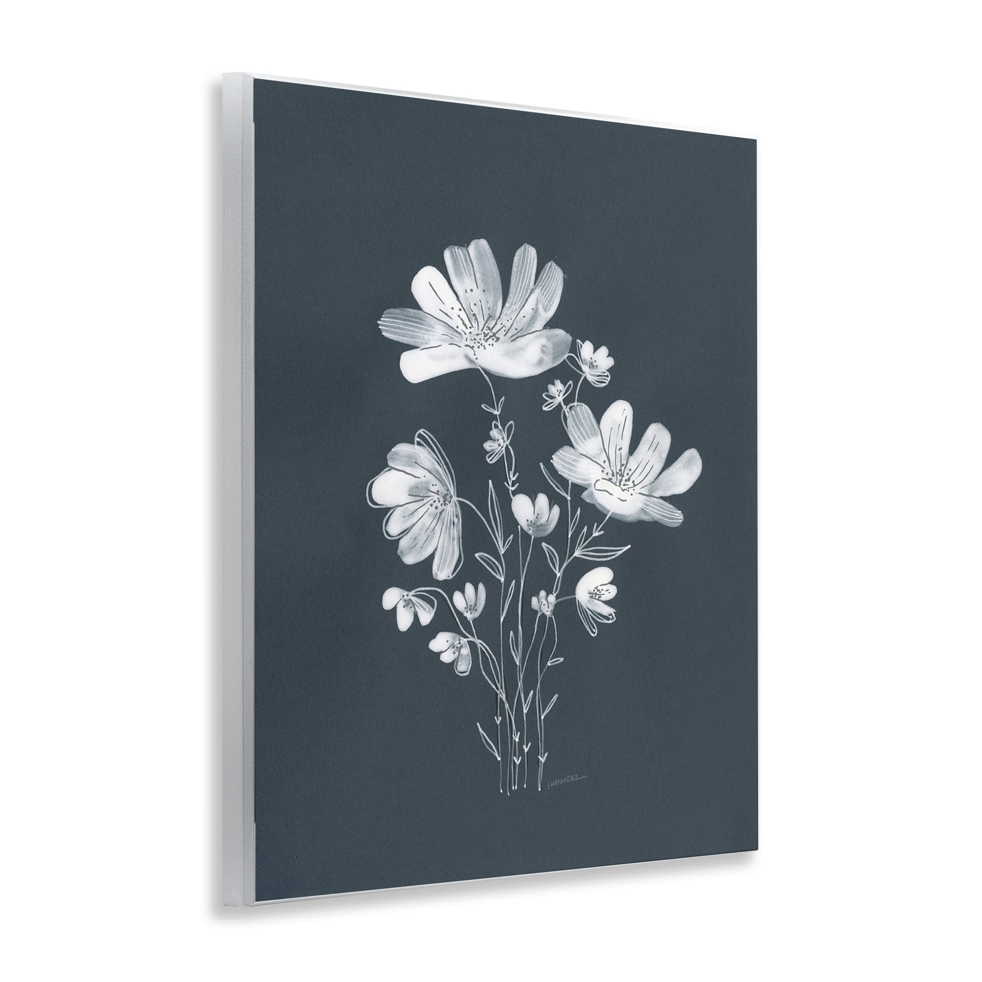 Stupell Industries Simple Daisy Florals Plants & Flowers Painting Unframed Art Print Wall Art, 11 x 14