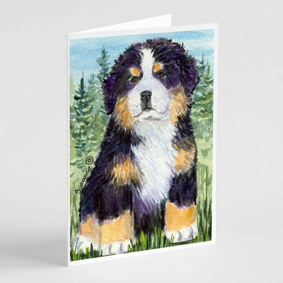 Bernese Mountain Dog Greeting Cards and Envelopes Pack of 8