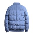 thumbnail image 4 of XMMSWDLA Deals Clearance Mens Plus Top Solid Casual Thicken Zipper Stand-up Collar Keep Warm Jacket Coats, 4 of 8