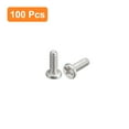 thumbnail image 3 of Uxcell M1x0.25x3mm 100 Pack Metal Flat Round Head Screws Phillips Drive Machine Bolt, 3 of 5