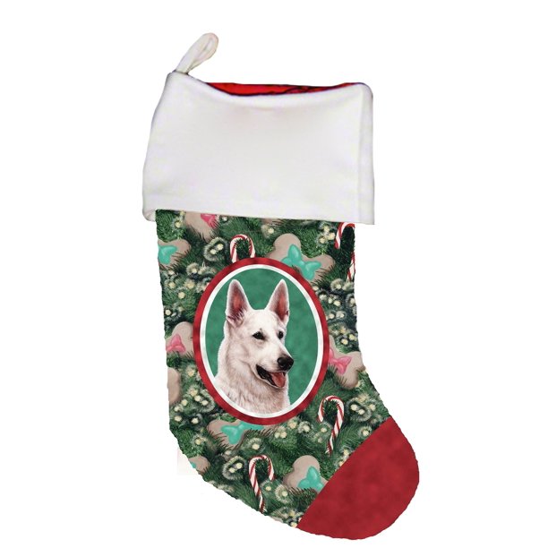German Shepherd White Best of Breed Dog Breed Christmas Stocking