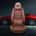 thumbnail image 5 of Aotiyer Full Set Car Seat Covers Universal Car Seat Covers Accessories Full Surround Breathable and Waterproof Leather Automotive Seat Covers with Pillow for Most Cars SUVs Pick-up Trucks,Coffee, 5 of 6