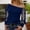 Blue, variant on Elegant Off Shoulder Net Overlay Lightweight Top For With Neckline Long Sleeve Fashion Blouse Women's Blouses