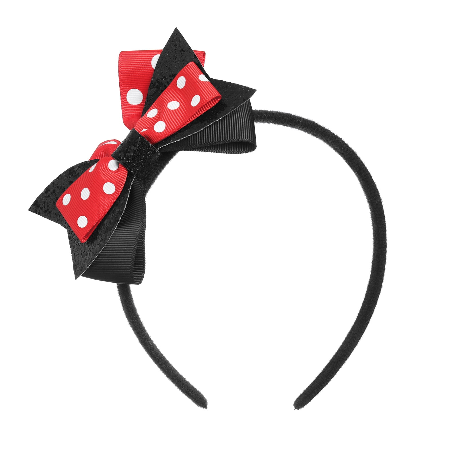 IBTOM CASTLE Toddler Girls Birthday Outfit Polka Dots Tops Tutu Skirt Mouse Ears Headband for Cake Smash Photo Shoot 4 Years Black + Red - Love Heart