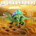 thumbnail image 2 of Light-up Walking Dinosaur Toy for Kids, 12 inches Electronic Dinosaur with Roaring Sound and Dinosaur Figures, Gift for Boys & Girls 3 4 5 6 7 Years - Green, 2 of 8