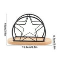 thumbnail image 3 of Napkin Holders for Tables,Modern Metal Napkin Rack for Kitchen Tables,Decorative Paper Holders Dispenser with Wooden Base,Home Dining Accessories(3.9x6.1x2.6Inch), 3 of 6