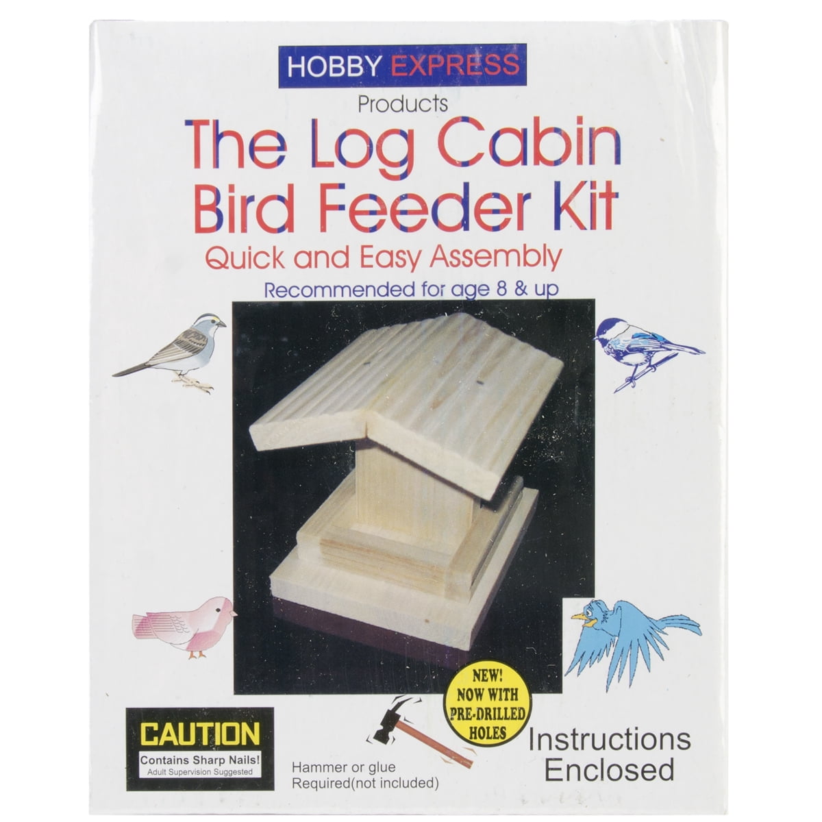 Unfinished Wood Kit Log Cabin Bird Feeder Walmart Canada