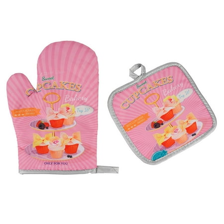 

wendunide kitchen gadgets Oven Mitts And Pot Holders Sets Heat Resistants Oven Mitts Soft Cotton Lining And Non-Slip Surface Safes For Baking Cooking BBQ A