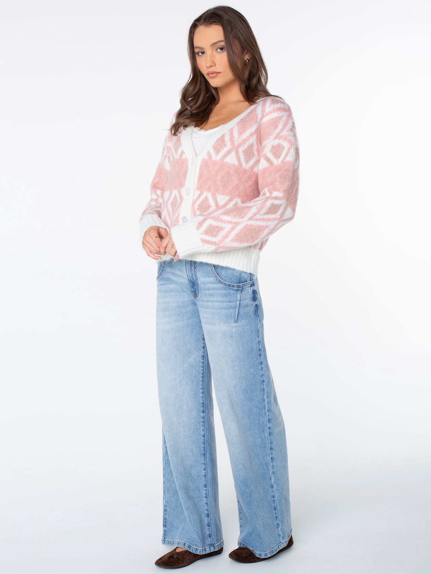 Celebrity Pink Women's and Women's Plus Cardigan Sweater, Sizes XS-4X
