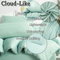 thumbnail image 4 of MorroMorn Comforter Set King Size, 4 Pieces All Season Bedding Comforters Sets, Soft Bed Set with 1 Down Alternative Duvet Insert 104×90, 2 Pillow Cases & 1 Fitted Sheet (King, Blue Green), 4 of 6