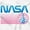 White, variant on Vaporwave NASA Worm Logo Shuttle Women's T Shirt Ladies Tee Brisco Brands S