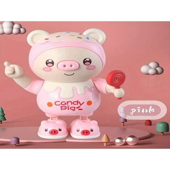 OUSITAID Electric Candy Little Cute Pig Will Sing And Dance Children‘s Light Music Swing Cartoon Pig Toys
