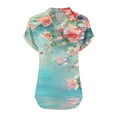 thumbnail image 4 of LiMoi Womens Short Sleeve Shirts T Shirts Cotton Printed T Shirts Tops New & Trending, 4 of 5