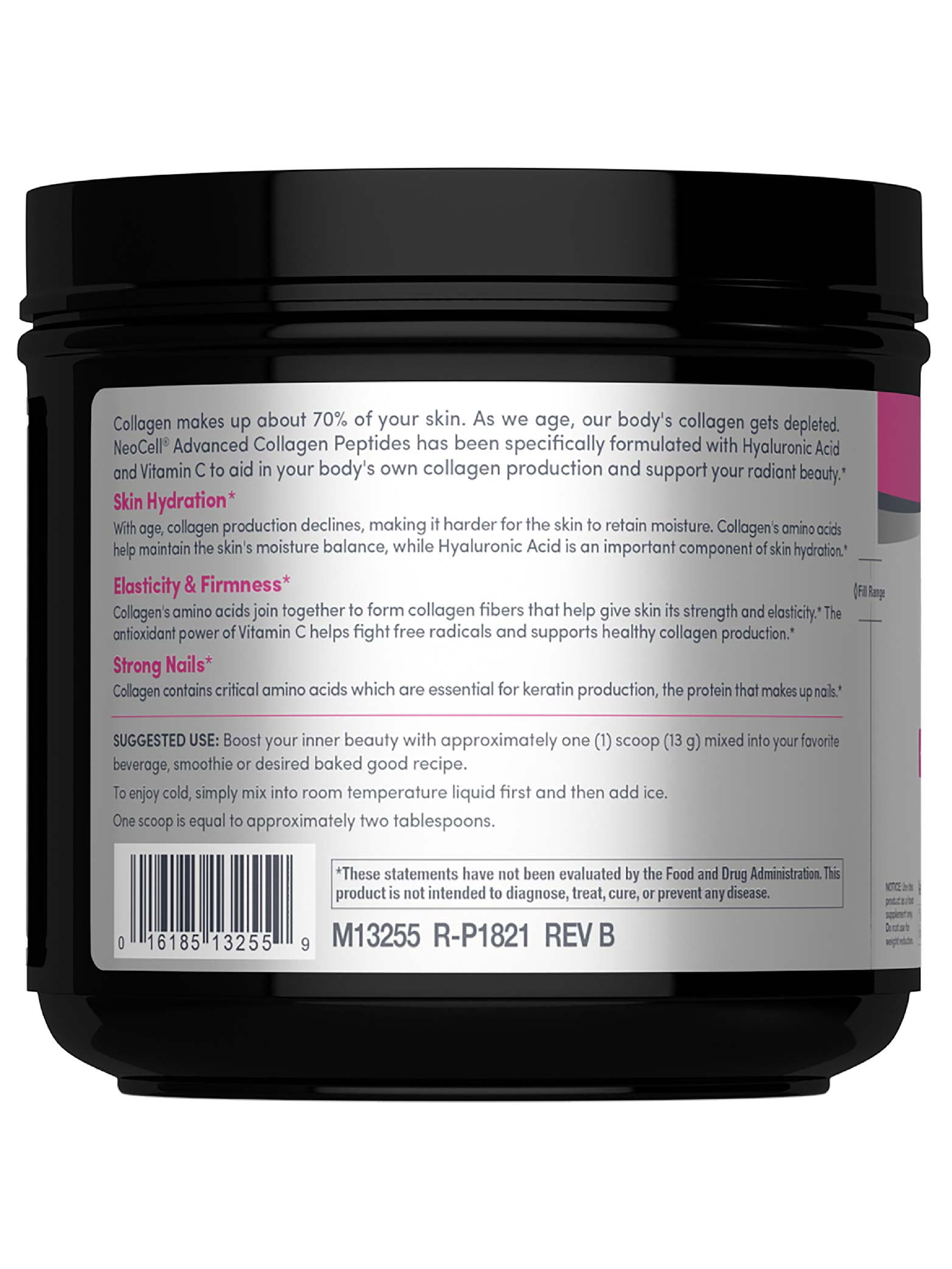 NeoCell Super Collagen Peptides | 13.7 oz | Grassfed Bovine | With Hyaluronic Acid and Vitamin C | Non-GMO, Gluten & Soy Free Supplement