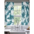 thumbnail image 2 of White Dark Green Marble Sheer Curtains 63 Inch Length 2 Panels Set Window Treatments, Modern Abstract Art Marble Crack Rod Pocket Semi Curtains for Living Room/Bedroom/Kitchen Décor, 104"W x 63"L, 2 of 7