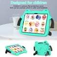 thumbnail image 4 of ELEHOLD Kids Friendly Case for iPad 10th Gen 10.9" 2022, EVA + Hard PC Hybrid Shockproof Full Body Protective Multi-Angle Kickstand Case Cute Cover with Handle Grip for iPad 10th Generation, Mint, 4 of 6