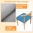 thumbnail image 3 of Cojines para sillas de comedor con lazos y funda extraíble, almohadillas para sillas de cocina de 2" de grosor, juego de 2 cojines de asiento con respaldo antideslizante para comedor interior, 16,5", 3 of 5