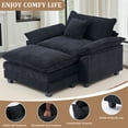 thumbnail image 4 of Comfy Couch,Gexpusm Oversized Armchair 43.7" Wide Large Modern Sofa for Living Room,Modern Recliner Chair,Upholstered Reading Chair, Single Sofa Lounge for Bedroom,Black, 4 of 8