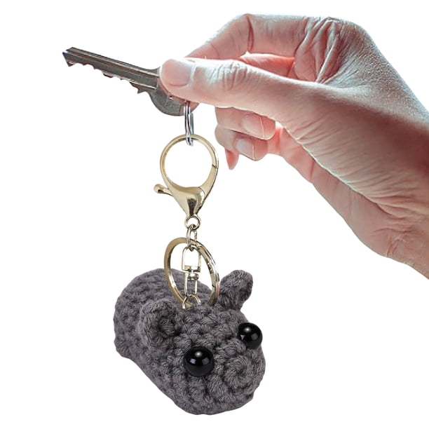 YGCHEN Portachiavi Peluche Criceto Triste – 2 Pezzi, Morbido E Simpatico, Accessorio Per Zaino, Borsa, Chiavi, Regalo Bambini