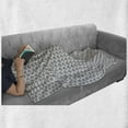thumbnail image 6 of Geometric Soft Flannel Fleece Blanket, Rhythmic Classical Abstract Triangles Elements Print on Plain Backdrop, Cozy Plush for Indoor and Outdoor Use, 50" x 60", White Charcoal Grey, by Ambesonne, 6 of 6