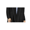 thumbnail image 3 of Style & Co Women's Hooded Studded Cardigan Black Size Petite M, 3 of 3