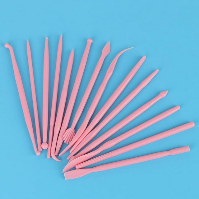 TOPINCN Outil de Sculpture en Argile, Outil de Façonnage de Sculpture Durable, Apparence Compacte, Longue Durée de Vie Pratique, 14 Pcs pour Argile Douce, Fondant en Argile pour la Maison