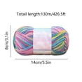 thumbnail image 3 of YIMWNYI Cotton Yarn for Knitting and Crocheting, 426FT Multicolor Tie Dye Yarn, Soft and Durable Yarn for Baby Blankets, Garments, and Crafts, Versatile Cotton Craft Yarn in Bright Colors, 3 of 7
