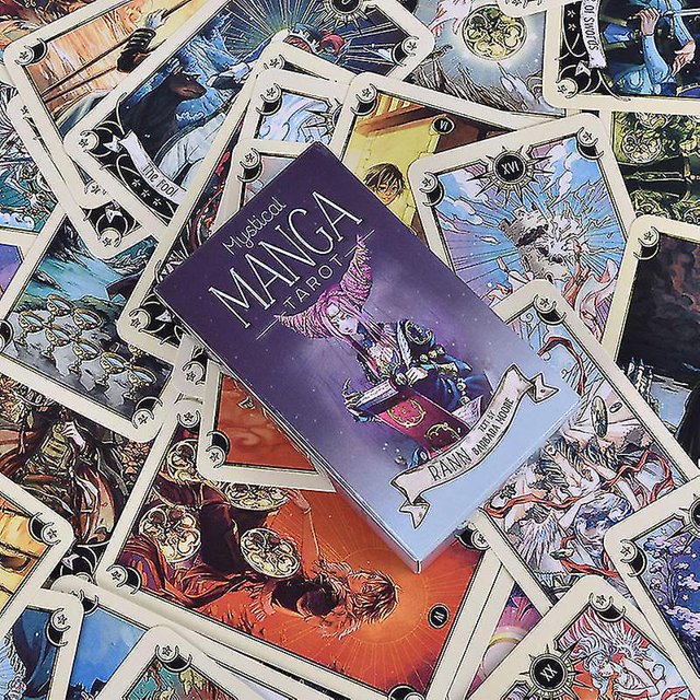 78 unidades, tarjetas de tarot, tarjetas de tarot de manga mística, suministros de tarot para fiestas, en inglés kaili Sencillez