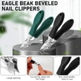 thumbnail image 2 of Eagle Beak Beveled Nail Clippers,Wide Jaw Opening Anti-Splash Slanted Nail Clipper,Edge Nail Clippers 3-Piece Set,Long Handle Wide Jaw Opening Anti-Splash Slanted Nail Clipper for Men Women(Black), 2 of 14