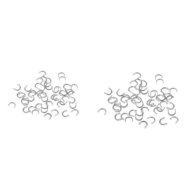 50x S + 50x L cucharas de pesca cuchillas cabezales de horquilla doblados para señuelos DIY