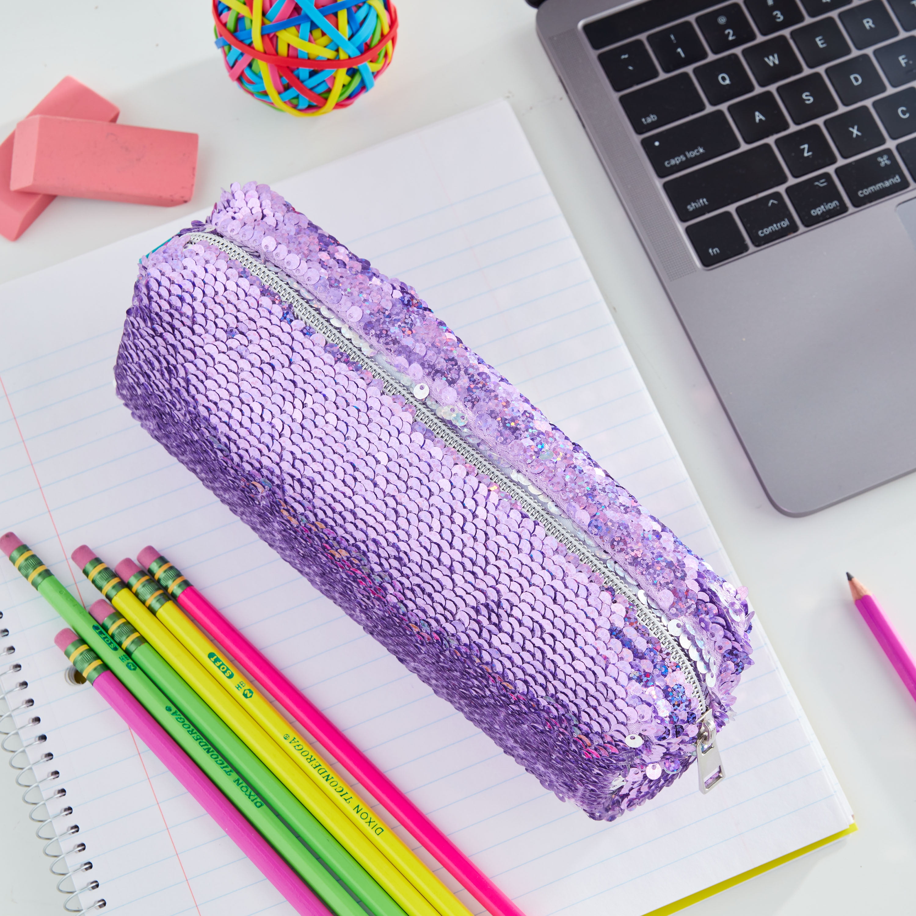 Sequins Color Changing Pencil Cases  Fashion cosmetic bag, Pencil cases  for girls, Girl school supplies