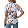 thumbnail image 4 of UVN Blouses for Women Summer Pleated Shirts Dressy Casual Short Sleeve Tunic Tops, 4 of 5