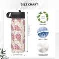 thumbnail image 4 of Yiaed Sparkling Ice Cream Print Water Bottle with Straw Lid, Stainless Steel Double Wall Insulated Water Bottle | Leak-Proof and Spill-Proof Water Bottle, 4 of 8