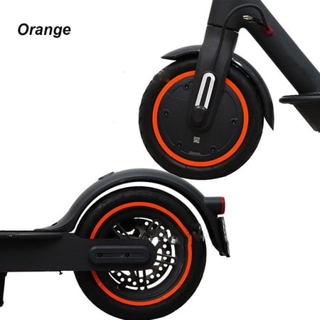 New 7 Colors Mijia Outdoor Scooter Parts Wheel Hubs Protective Reflective Sticker Xiaomi M365 Pro ORANGE