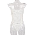 thumbnail image 4 of Mujeres Sexy Malla Encaje Lencería Perspectiva Ropa interior Body Ropa de dormir Regalo, S Jumpingount XX000111-01, 4 of 7