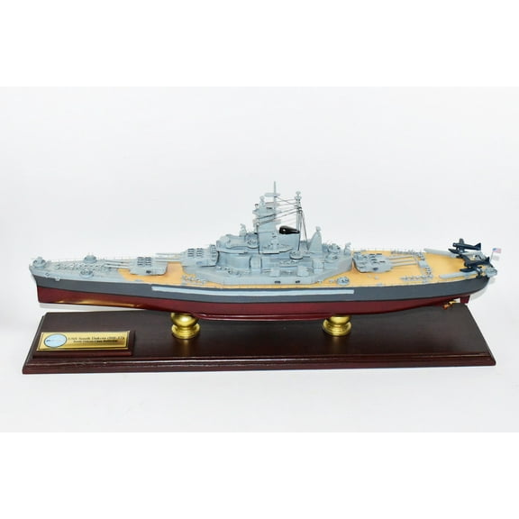 USS South Dakota BB-57 South Dakota Class Battleship, 24-inch Mahogany Model