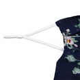 thumbnail image 5 of Gold Coast Women's Face Mask Scarf with Adjustable Ear Loops in Navy Floral, 5 of 5