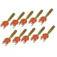 thumbnail image 3 of AR37 80mm 2,3g pesca cebo de gusano suave cola de hoja Artificial simulación señuelo accesorio3 # naranja verde, 3 of 10