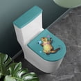 thumbnail image 3 of HELLHERO Otter Toilet Seat Lid Cover, Dustproof Easy to Install Polyester Toilet Lid Seat Cover Set, 3 of 8
