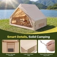 thumbnail image 3 of KAMEROUT Inflatable Tent for Camping, 4-6 Person Blow Up Tent with Pump, All-Weather Luxury Air Tent House with Mesh, 1-Person Quick Setup Waterproof Oxford Glamping Tent for Family, Khaki, 3 of 10