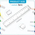 thumbnail image 2 of YSTIANN 3 Pack 6 Inch Plastic Rulers - Clear Acrylic Measuring Tools, Transparent Straight Edge Rulers for School, Office & Students WJ85-775, 2 of 7