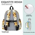 thumbnail image 5 of Sunflower and Butterfly Cream Pattern Backpack for School, Cute School Bag with Adjustable Shoulder Straps and Padded Back, 13.4"x11"x4.7", 5 of 5