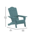 thumbnail image 6 of Flash Furniture Newport Adirondack Chair with Cup Holder, Weather Resistant HDPE Adirondack Chair in Blue, 6 of 12