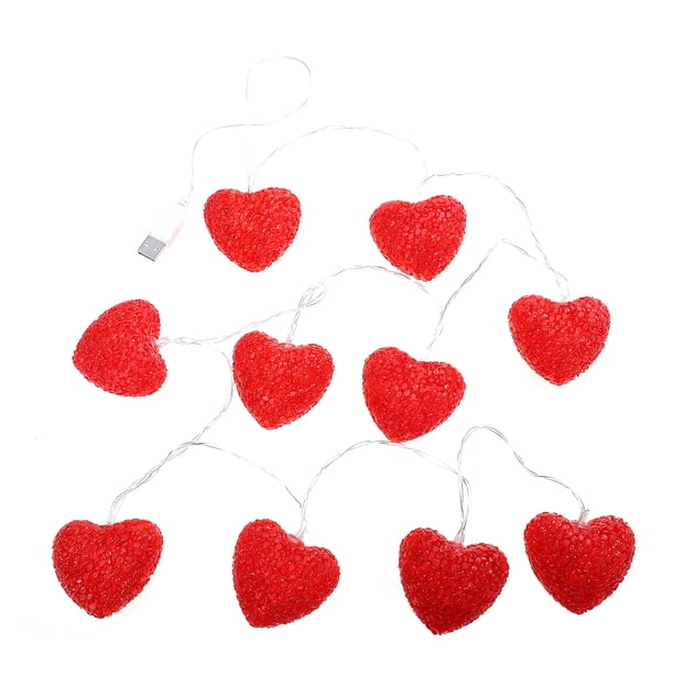 KAKOWELY 1 lámpara de corazón creativa, cadena decorativa, cadena de luces decorativas.