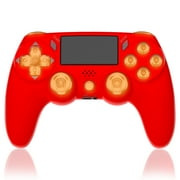 Wireless Game Controller Compatible with P-S/4 / Slim/Pro with Upgraded Joystick - RED